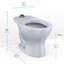 Tornado Flush Commercial Flushometer Floor-Mounted Toilet with Cefiontect, Elongated, Cotton White
