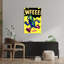 Joyful Robot Skates Colorful Retro Vibrant Wall Art Print 1 Piece Wrapped Canvas Wall Art-775052217