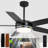 52 Inch Modern Ceiling Fan With Lights And Remote, 6 Speeds Reversible DC Motor Dimmable LED Ceiling Fan For Bedroom-871640322