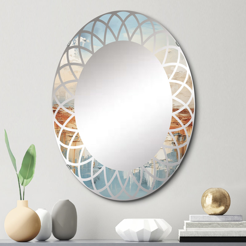 Isleford - Miroir mural moderne ovale, 30 po x 20 po