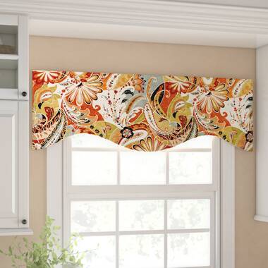 Eaman Floral Cotton Blend 100'' W Window Valance in