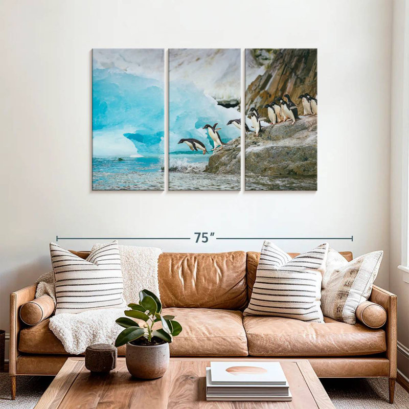 Brampt Diving Penguins, 36" H x 57" W