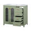 Meuble-lavabo 36 po avec lavabo en céramique, tablettes réglables - Armoire élégante pour salle de bain 36 po, 2 portes à fermeture douce, poignées luxueuses et design élégant