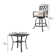 Square 4 - Person Outdoor Bar Height Dining Set with 29"W Stools
