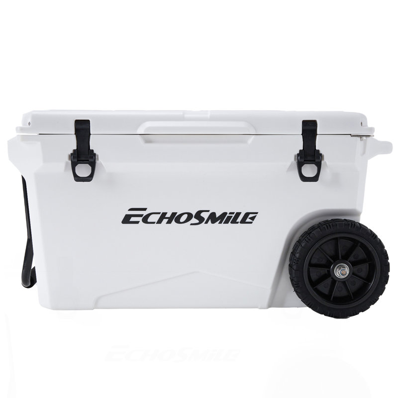60Qt New White Insulated Box With Wheels
