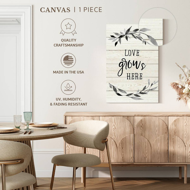 Plaque murale Kema Love Grows, H 30 po x l 20 po