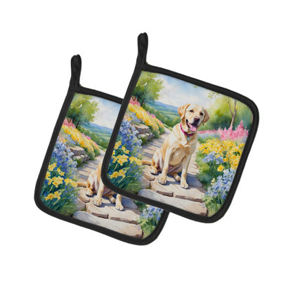 Caroline's Treasures Floral Polyester Potholder Set