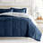 7-Piece Reversible Bedding Bundle - Solid Comforter and Patterned Sheet Set-99311803-99311810