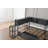 Twin Size Corner Bed Frame with Bookcase, 2 Underbed Storage Drawers, LED Light & Charging Station, Left-Right Interchangeable, Modern, Black-589798190-589798188