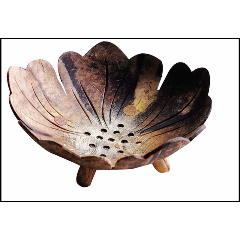 Porte-savon en forme de fleur de coco fabriqué à la main et plateau à bijoux, décoration écologique et multifonctionnelle