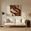 «Abstract Shapes» 10, art mural en métal brun-2074725126