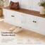 Arbre d'entrée 76,7 po Modern Farmhouse avec banc et armoire de rangement 4 portes-667940558