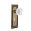 Crystal Meadows Interior Mortise Door Knob with Mission Long Plate-1750666206