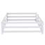 Lit double pleine grandeur avec clôture, pin gris et confortable, multi-usage pour le sommeil-129957312