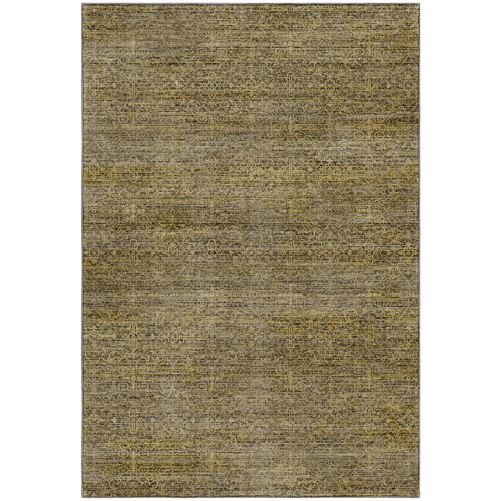 Premium Machine Washable Tirico Casual Rug, Gold, 3' x 5'