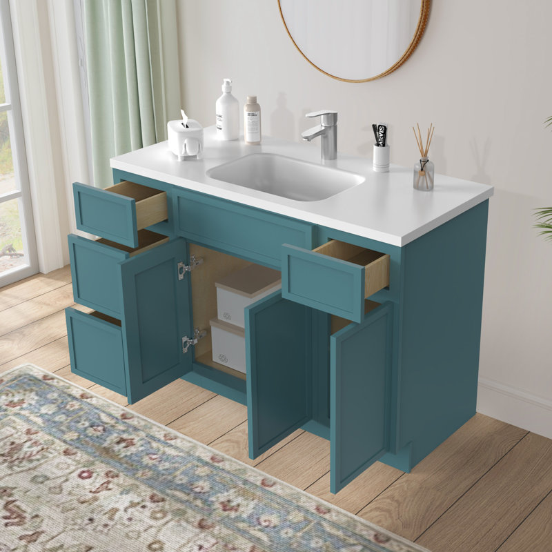 48'' Single Bathroom Vanity Base Only, Teal