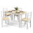 Gracie Oaks 5-piece Dining Set Solid Wood Kitchen Furniture With Rectangular Table & 4 Chairs Natural
