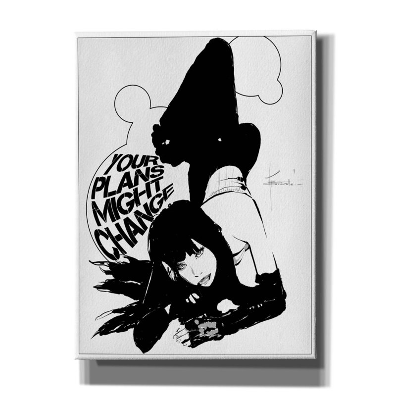 «Your plans» par TM Borenstein, art mural sur toile, H 30 po x l 26 po x P 1,5 po