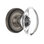 Rope Rosette with Oval Clear Crystal Door Knob