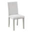 Table de salle à manger carrée en bois avec 4 chaises rembourrées gris argenté pour un confort familial