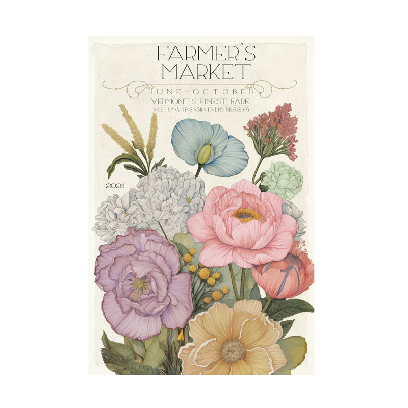 Art sur toile «Bachelor Sasha Farmers Market II», H 12 po x l 19 po
