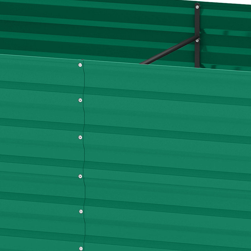 Metal Raised Garden Bed, 54cm H x 180cm W x 90cm D, Green