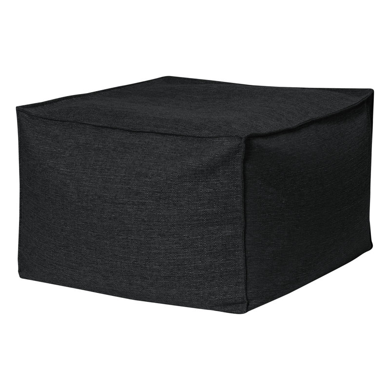 Upholstered Pouf, Charcoal