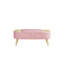 Banc de rangement repose-pieds en tissu avec repose-pieds