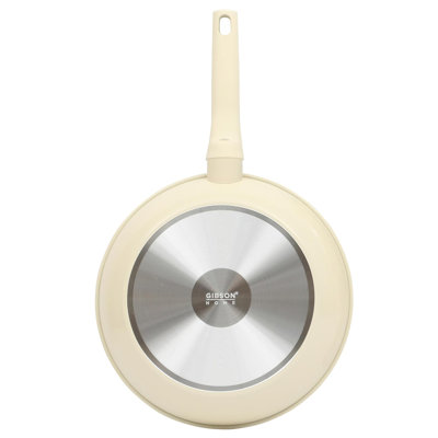 Gibson Home Barnsdall 12 Inch Nonstick Aluminum Frying Pan in Linen