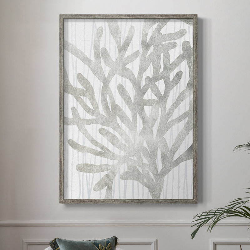 «Quiet Coral III», reproduction encadrée - bois massif, H 21 po x l 17 po