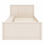 Lit plateforme simple en bois avec lit gigogne escamotable, tablettes de rangement-1799201915-1799201909