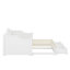 Lit de jour simple en bois allongé avec tiroirs de rangement, canapé-lit en bois pour le salon-407497700