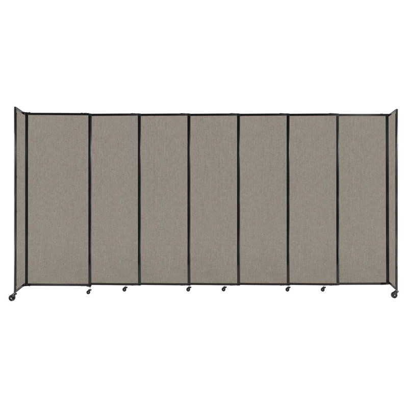 Cloison portative coulissante en tissu StraightWall, H 90 po x l 186 po x P 1 po, Galet chaud