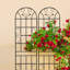 Ensemble de 2 treillis de jardin en métal 86,7 po x 19,7 po, antirouille, noir, facile à assembler, treillis de construction 86,7 po x 19,7 po, fleurs extérieures, étapes d'assemblage