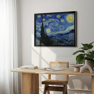 The Starry Night-Vincent van Gogh-Framed Gallery Wrapped Canvas-1889