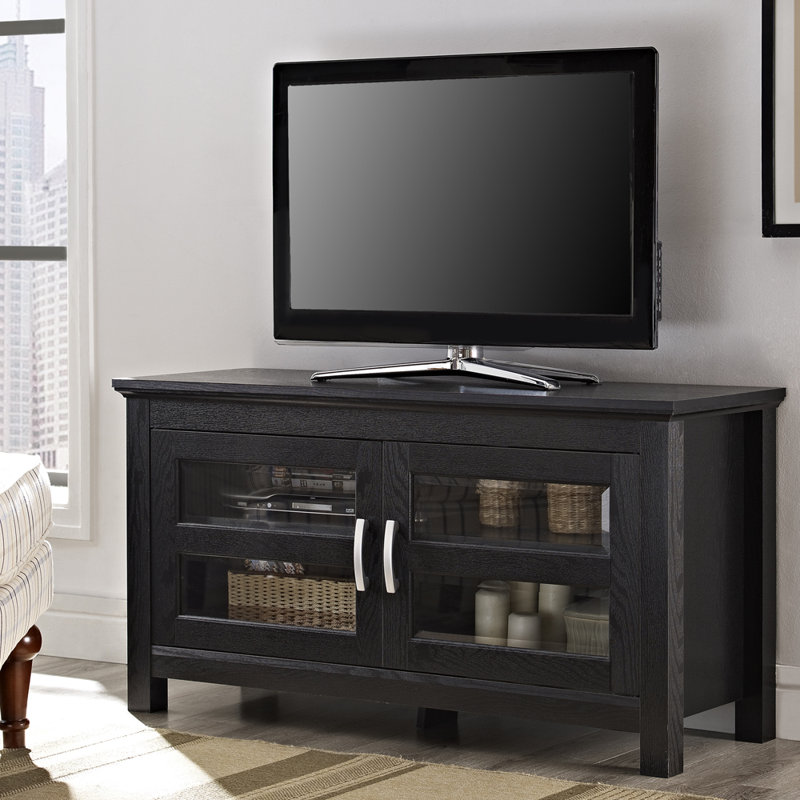 Badgley Unfinished TV Stand for TVs up to 48", Black