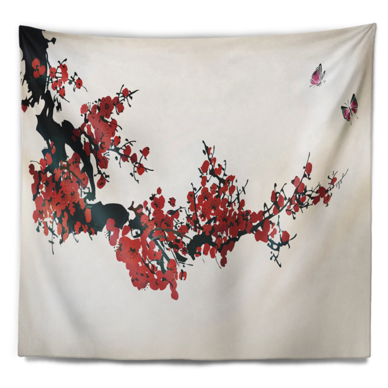 Tapisserie d'hiver florale, H 50 po x l 60 po