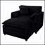 Fauteuil inclinable surdimensionné avec repose-pieds mobile - Revêtement en chenille douce pour un confort et un style ultimes, idéal pour le salon ou la chambre à coucher-2069384546