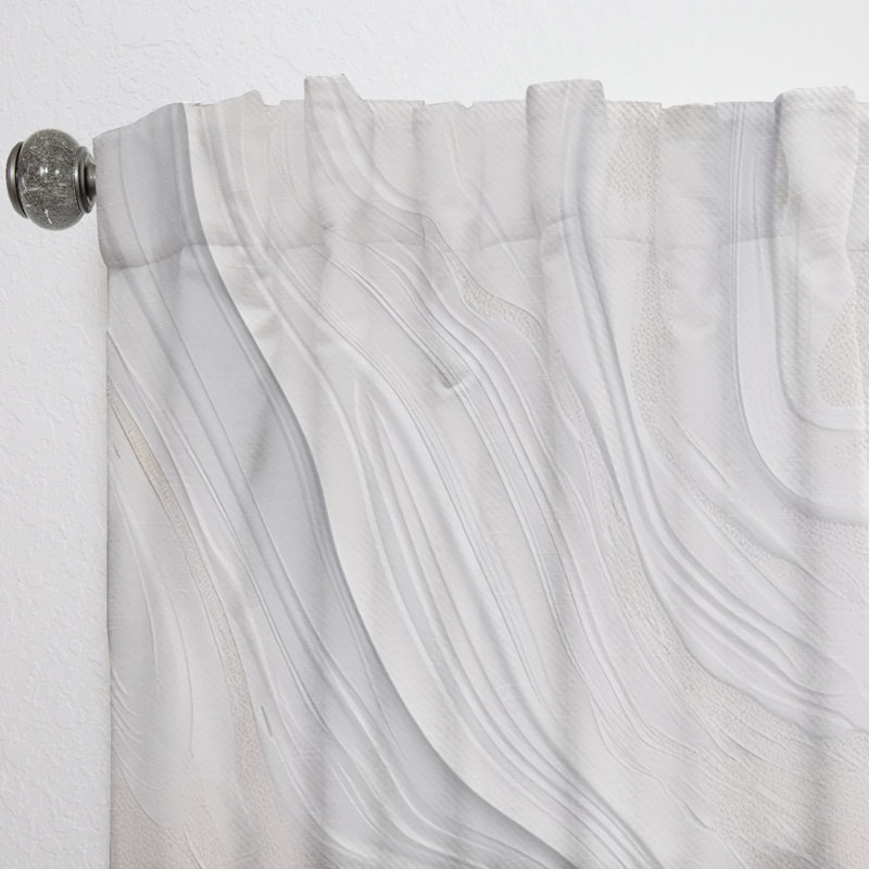 Rideau moderne - Rideau moderne - Velours obscurcissant blanc et doré - 1 panneau, L 52 po x L 84 po