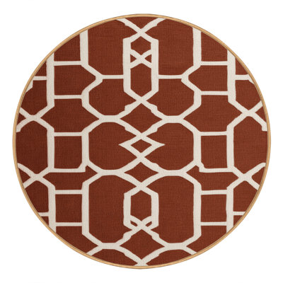 Machine Washable Trellis Brown Area Rug