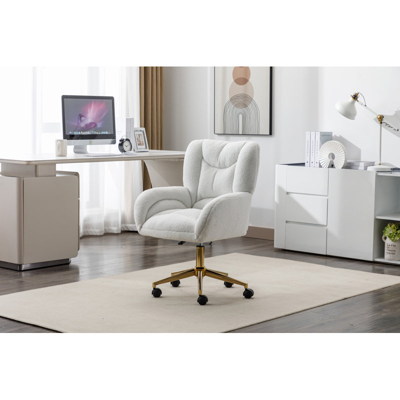 Chaise de bureau pivotante 360, Teddy, Ivoire ivoire