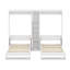 Double lit escamotable simple avec tablettes et armoires de rangement, lit escamotable double escamotable en bois de pin avec rangement-124006959
