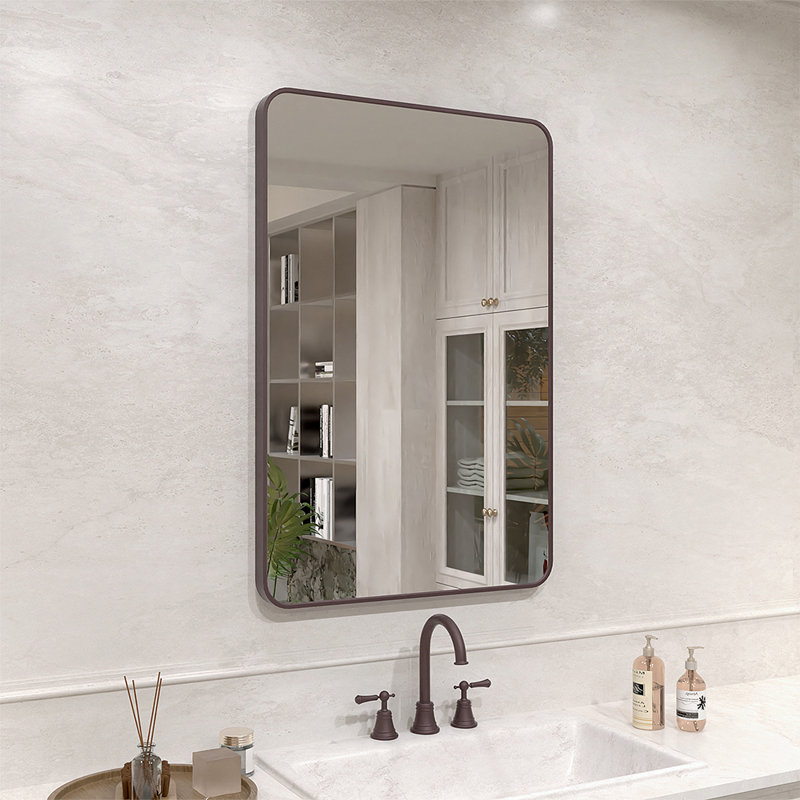Vista 24 in. W x 36 in. H Rectangular Framed Wall Bathroom Vanity Mirror in Oil Rubbed Bronze, Oil Rubbed Bronze, 36" x 24"