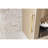 Frameless Single sliding shower door  56-60 "W x 60" H, 1/4 "(6 mm) Clear Tempered Glass, Explosion Proof Film, Stainless Steel Handle Square Tube Track ,Brushed Gold