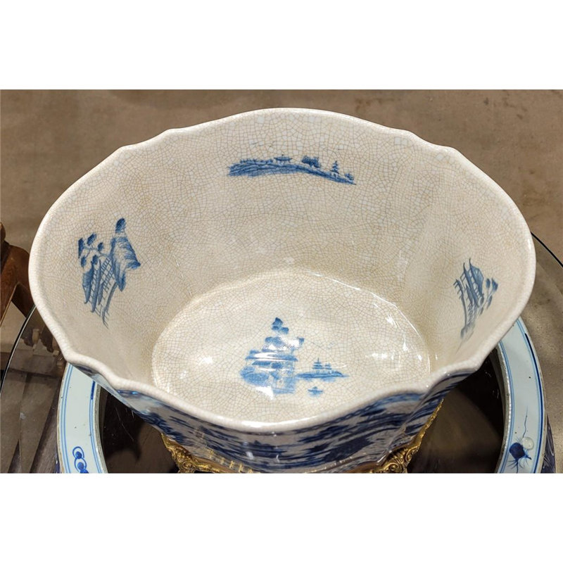 Blue Willow Handmade Planter