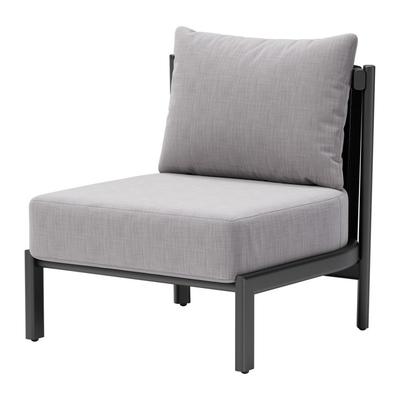 Chaise d'appoint 28 po en tissu gris
