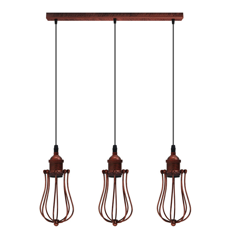 3 - Light Rustic Red Pendant