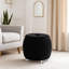 Sagebrook Home 19" Newry Black Velvet Storage Stool-1597195135