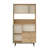 Colesen Modern Multi-Purpose Cabinet, Oak & Green, 34.6 x 63.5 x 14.0 inches | 100% Melamine Coated Particle Board, Thickness: 0.7 inches | Metal Legs, Wall-Mountable, Numerous Shelves | Scandinavian Design for Stylish Storage-109343704