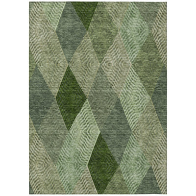 Aquaisha Washable Geometric Indoor / Outdoor Rug